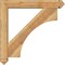 Ekena Millwork Westlake Arts and Crafts Rough Sawn Bracket w/ Offset Brace, Western Red Cedar, 6"W x 34"D x 34"H BKT0604X34X34WTL03RWR - alternate 3